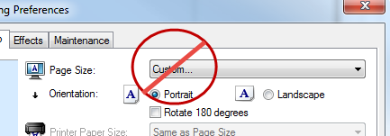 Canon Custom in Page Size
