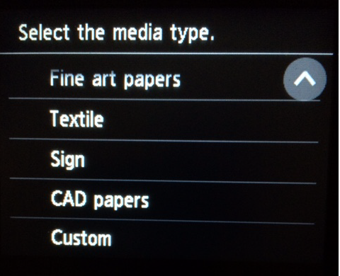 Select Media Type