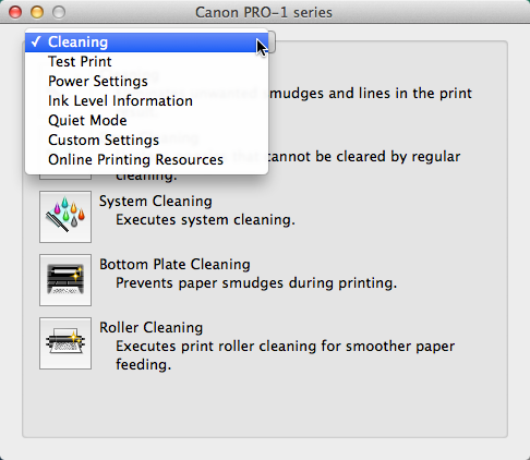 Inkjet Printer Utilities - Mac