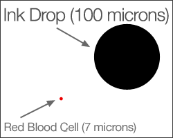 Inkjet Drop vs. Red Blood Cell