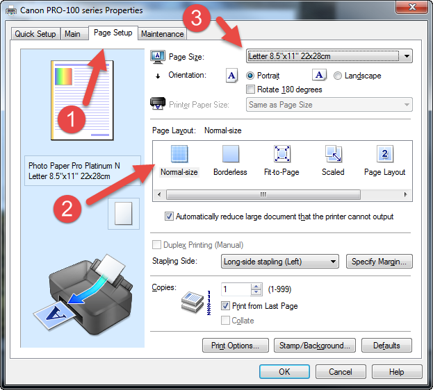 format x_paper not defined for printer