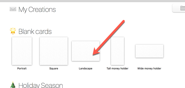 Card Setup and Printing - Horizontal Image Layout - Cardsmith by Ohanaware